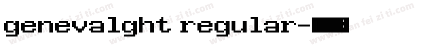 genevalght regular字体转换